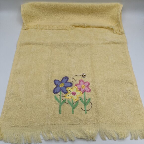 Cecil Saydah Set of 3 Easter Hand Towels 15"x24" Pastel Spring Chicken & Floral - Picture 8 of 13